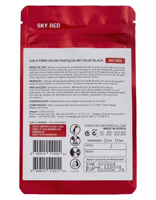 Cola Adesivo Sky Glue Sky Red 3ml - Image 5