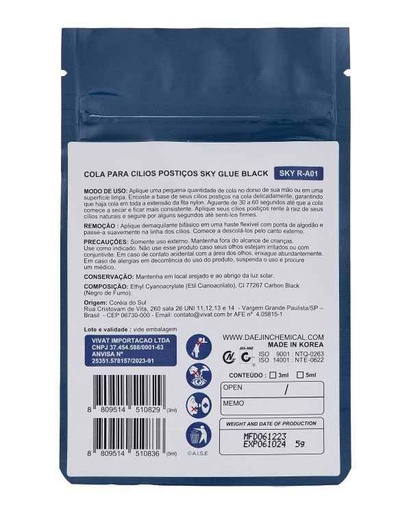 Cola Adesivo Sky Glue RA01 5ml - Tampa Azul - Image 7